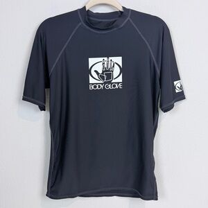 Body Glove Black Logo Rash Guard Youth XL